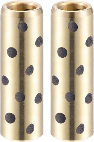 uxcell Sleeve Bearings 8mm Bore 15mm OD 24mm Length Wrapped Oilless Bushings Brass Graphite 2pcs in Saudi Arabia