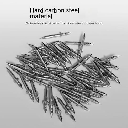 100PCS Double Head Skirting Seamless Nails - Double Head Skirting Nails, Veneer Concealment Nails for Home Decor, Woodwork, Furniture and Construction, Outdoor and Indoor Domestic Use in Saudi Arabia