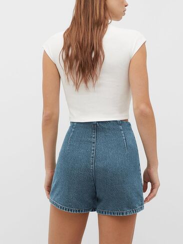 PLNOTME Womens Denim Skorts High Waisted Casual Summer Asymmetrical Hem Criss Cross Jean Skirt Shorts in Saudi Arabia