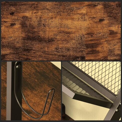 HOYRR Record Player Stand,Turntable Stand,Record Player Table,Wall Mounted Record Player Stand,Vinyl Record Wall Mount,Vintage Ironwood Turntable Stand,Record Player Stand with Storage in Kuwait