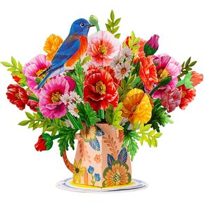 ورقة ترتيب الأزهار ثلاثية الأبعاد ، بطاقة عيد الأم منبثقة مع باقة زهرة منبثقة قابلة للفصل ، هدية يوم الأم ، عيد ميلاد ، التخرج ، شكرا لك ، لمجرد - 10 "× 7" غطاء in Kuwait