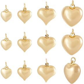 Craftdady 18K Gold Prass Brass Metal Charms Presants Crescent Moon Flower Heart Presants Hollow Cruncifix Cross Dangle Tharms for DIY Craft Craft Carring Bracelet Mowner in Kuwait