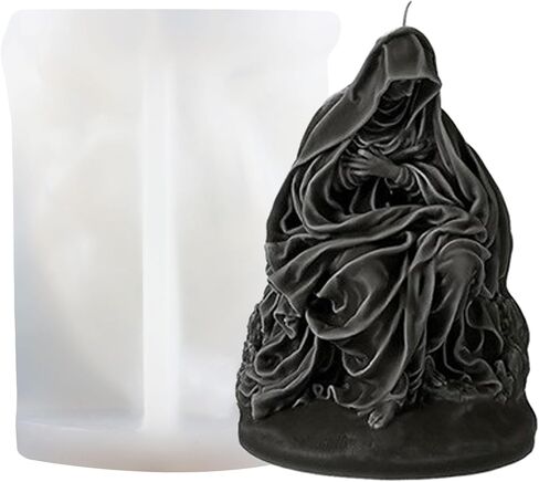 Virgin Mary Statue Silicone Candle Molds Angel Resin Casting Molds for Candle Making Home Decor in Saudi Arabia