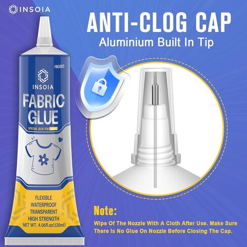 الغراء النسيج دائم ، 15 ملليبل × 2 غراء الملابس الصافية ، لاصق القماش القوي لأحجار الراين ، بقع ، ملابس ، الدنيم ، الجلود ، البوليستر ، الأقمشة ، إصلاح الدمية ، الفانيلا ، القطن والمزيد in Kuwait