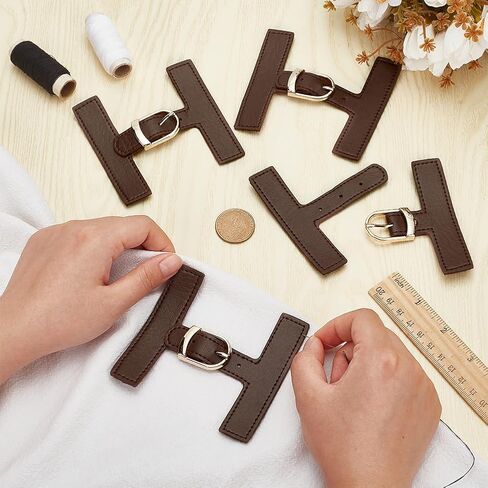 FINGERINSPIRE Leather Sew-On Toggles Closures Imitation Leather Snap Toggle Duffle Jacket Buckle Leather Clasp Fasteners in Saudi Arabia