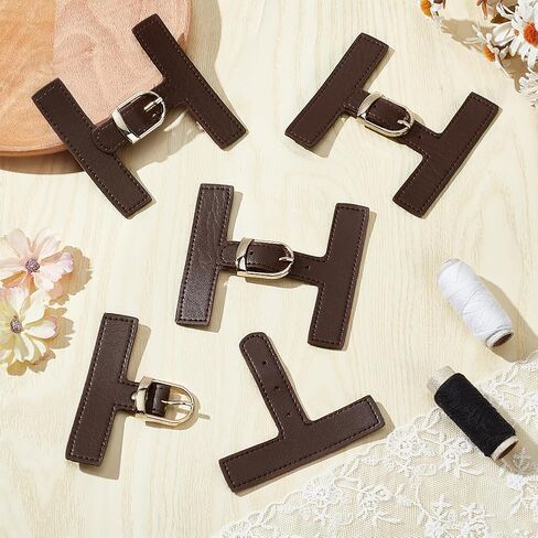 FINGERINSPIRE Leather Sew-On Toggles Closures Imitation Leather Snap Toggle Duffle Jacket Buckle Leather Clasp Fasteners in Saudi Arabia