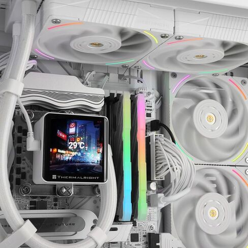 Thermalright Frozen Vision 240 Black-Liquid CPU Water Cooler, with 2 PWM Fans,2.88-inch Square Image IPS LCD Display for 480x480 Pixels,Computer CPU Water Cooler for AM4/AM5,Intel lga1700/1851/115X in Kuwait