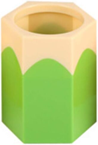 Brush Storage Pen Pencil Holder Container Desk Organizer Storage Pencil Shaped Pens Cup Stationery for Home Office School (Yellow) in Saudi Arabia
