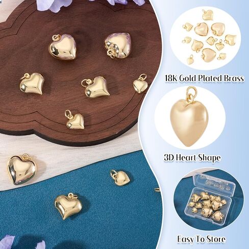 Craftdady 18K Gold Prass Brass Metal Charms Presants Crescent Moon Flower Heart Presants Hollow Cruncifix Cross Dangle Tharms for DIY Craft Craft Carring Bracelet Mowner in Kuwait