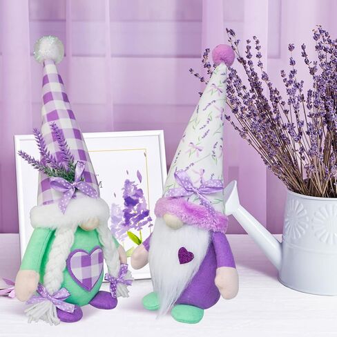 زخارف زخارف زنبق زنبق الربيع للمنزل 11.8 بوصة الوردي والأرجواني غنيمات الفصح الاسكندنافية تومتي رف الصيف صيف ديكور in Kuwait