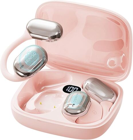 Miniso MS162 AI Translation أذن في الوقت الحقيقي ، 3 في 1 مترجم أذن 135 اللغة واللهجات OWS Bluetooth 5.4 Open Ear Headphones 50h Playtime لـ iOS & Android ، Travel Business Learning in Kuwait