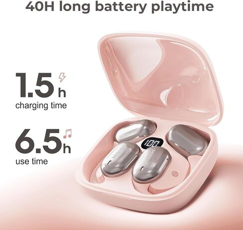 Miniso MS162 AI Translation أذن في الوقت الحقيقي ، 3 في 1 مترجم أذن 135 اللغة واللهجات OWS Bluetooth 5.4 Open Ear Headphones 50h Playtime لـ iOS & Android ، Travel Business Learning in Kuwait