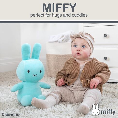 KIDS PREFERRED Miffy Plush Toy, 14 Inch Sitting Dutch Bunny Plush by Dick Bruna, Soft Boa Rabbit Bunny Stuffed Animal Plushie Doll for Girls and Boys - White in Saudi Arabia