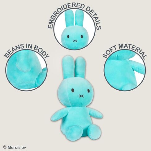 KIDS PREFERRED Miffy Plush Toy, 14 Inch Sitting Dutch Bunny Plush by Dick Bruna, Soft Boa Rabbit Bunny Stuffed Animal Plushie Doll for Girls and Boys - White in Saudi Arabia