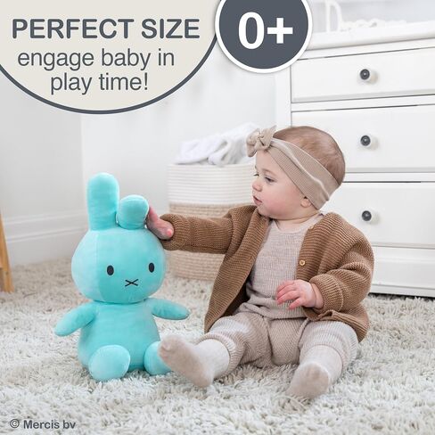 KIDS PREFERRED Miffy Plush Toy, 14 Inch Sitting Dutch Bunny Plush by Dick Bruna, Soft Boa Rabbit Bunny Stuffed Animal Plushie Doll for Girls and Boys - White in Saudi Arabia