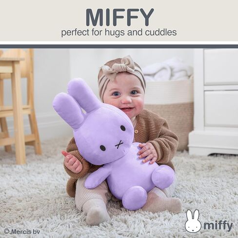 KIDS PREFERRED Miffy Plush Toy, 14 Inch Sitting Dutch Bunny Plush by Dick Bruna, Soft Boa Rabbit Bunny Stuffed Animal Plushie Doll for Girls and Boys - White in Saudi Arabia
