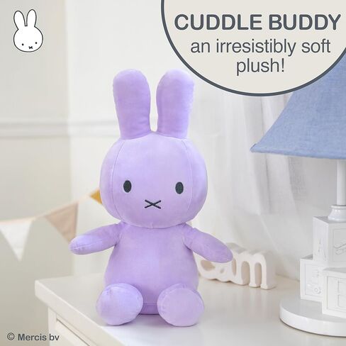 KIDS PREFERRED Miffy Plush Toy, 14 Inch Sitting Dutch Bunny Plush by Dick Bruna, Soft Boa Rabbit Bunny Stuffed Animal Plushie Doll for Girls and Boys - White in Saudi Arabia