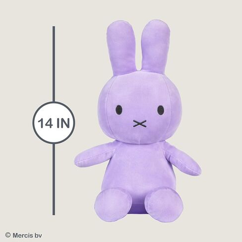 KIDS PREFERRED Miffy Plush Toy, 14 Inch Sitting Dutch Bunny Plush by Dick Bruna, Soft Boa Rabbit Bunny Stuffed Animal Plushie Doll for Girls and Boys - White in Saudi Arabia