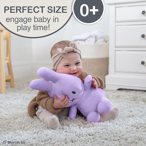 KIDS PREFERRED Miffy Plush Toy, 14 Inch Sitting Dutch Bunny Plush by Dick Bruna, Soft Boa Rabbit Bunny Stuffed Animal Plushie Doll for Girls and Boys - White in Saudi Arabia