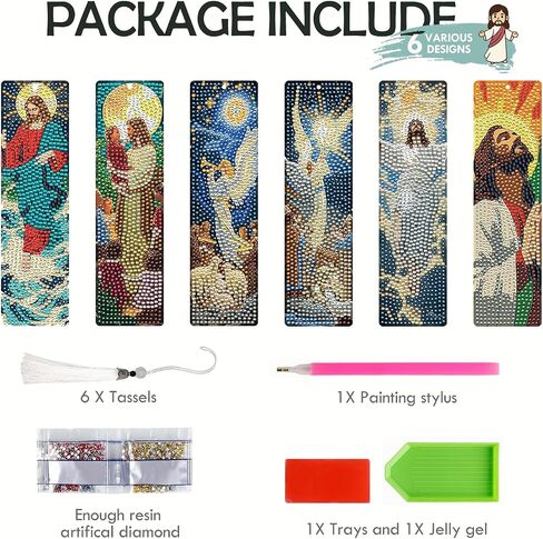 Dragon Diamond Art Painting Bookmarks - 6 Pcs DIY Diamond Painting Bookmarks Kits with Tassel Gem Art Craft Supplies with Flower Pattern Birthday Holiday Gift for Adults Beginners Book Lover in Saudi Arabia