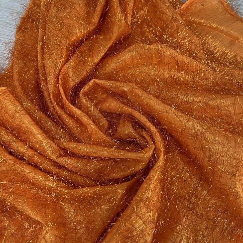 YYCRAFT Tinsel Fabric Metallic Eyelash Uragiri Lame Fabric by The Yard 59 Inches Wide Long Hair Shiny(2 Yards,White) in Saudi Arabia