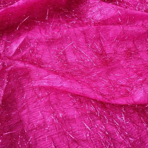 YYCRAFT Tinsel Fabric Metallic Eyelash Uragiri Lame Fabric by The Yard 59 Inches Wide Long Hair Shiny(2 Yards,White) in Saudi Arabia