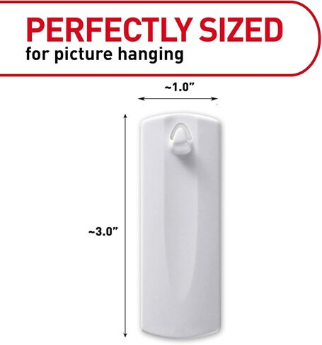 Command Sawtooth Picture Hangers, Damage Free Hanging Frame Hangers, No Tools Wall Hooks for Hanging Sawtooth Frames in Living Spaces, 8 White Picture Frame Hangers and 16 Command Strips in Saudi Arabia