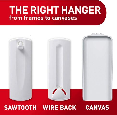 Command Sawtooth Picture Hangers, Damage Free Hanging Frame Hangers, No Tools Wall Hooks for Hanging Sawtooth Frames in Living Spaces, 8 White Picture Frame Hangers and 16 Command Strips in Saudi Arabia