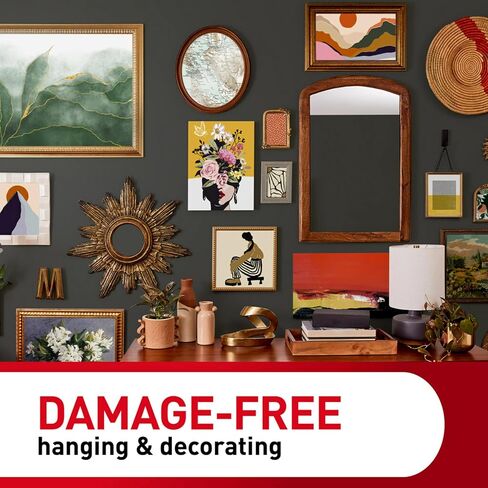 Command Sawtooth Picture Hangers, Damage Free Hanging Frame Hangers, No Tools Wall Hooks for Hanging Sawtooth Frames in Living Spaces, 8 White Picture Frame Hangers and 16 Command Strips in Saudi Arabia