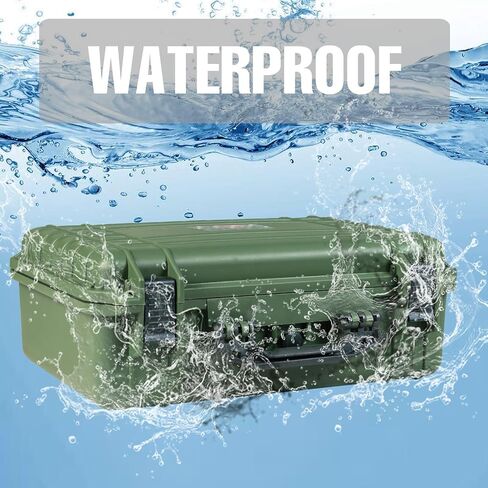 18x 13.8x 8 Inch Hard Case, Portable Weather Waterproof Protective Camera Case with Customizable Foam, Fit Use of Drones, Camera, Equipments, Black in Saudi Arabia