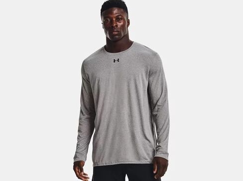 Under Armour Men's Locker 2.0 Long Sleeve Shirt Black | Silver 2XL in Kuwait