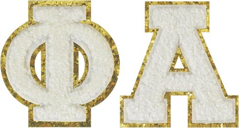 3pcs phi patches patches beta peta on patches sigma white chenille patches perfect perfect perfors phicks white white onts patches for beans calting hats facs repair repair craft in Kuwait