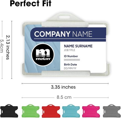 2 حزمة - حامل بطاقة بطاقة بطاقة Molin Green Open Card Card حامل شارة in Kuwait