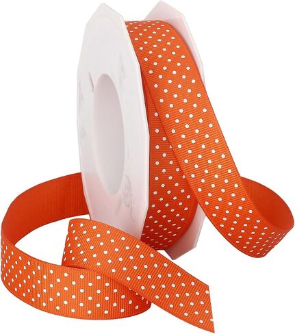 Morex Ribbon Swiss Dot Polyester Grosgrain Ribbon, 3/8-Inch by 20-Yard Spool, Aqua in Saudi Arabia