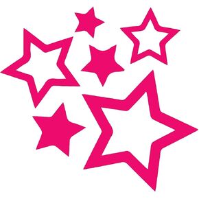 Simple Full Star 2 (Black) (Set of 2) Premium Waterproof Vinyl Decal Stickers for Laptop Phone Accessory Helmet Window Bumper Mug Tuber Door Wall Decoration in Saudi Arabia