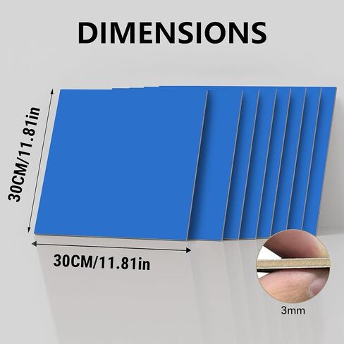 8 Pack Pre-Painted Colored Plywood Sheets,12x12x1/8 Inch (3mm), 8 Colors Mixed Basswood,Ideal for Laser Cutting, Engraving, DIY Crafts, Ornaments, Models Making (8 Colors Mixed) in Saudi Arabia
