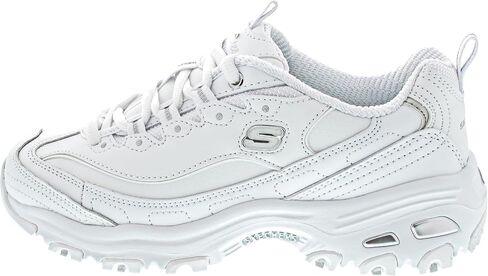 Skechers Women's, D'Lites - Fresh Start Sneaker White Silver 7.5 M in Saudi Arabia
