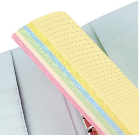 (3 Pack) A5 Filler Paper, 3 Hole Notebook Refills Paper for 3 Ring Refillable Binder, 110 Gsm 5-Color Loose Leaf Planner Refill Paper, Blank, Color Paper, 300 Sheets/600 Pages, 5.7x8.3 Inch in Saudi Arabia