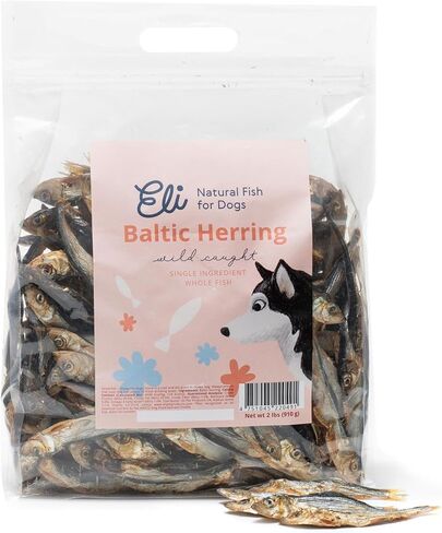 Eli Baltic Sprats 2 lb - Naturals Bulk Dog Treats, Rich in Protein & Omega 3, Grain Free Dog Treats, Single Ingredient Dog Treats, Hypoallergenic, Gluten Free, Training Treats for Dogs, Fish for Dogs in Saudi Arabia