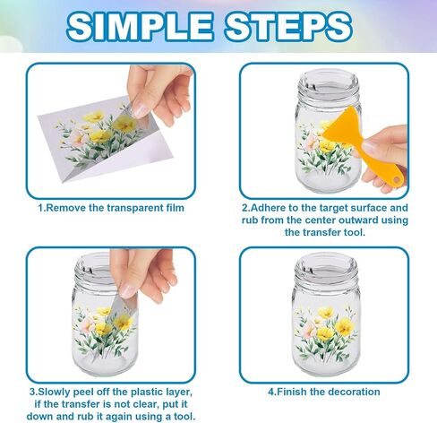 Globleland 18pcs Lavender Rust on Transfer 3.9x3.6inch contlulflulflull butterfly woman coffee bird book home flowers cup transfor in Saudi Arabia