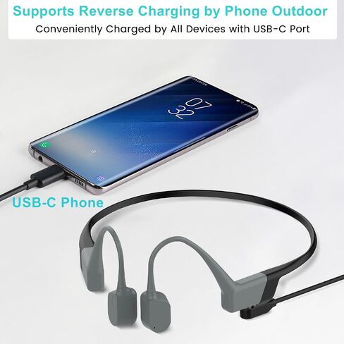Weishan 2 -Pack شحن كابل لما بعد شوكز Aeropex AS800 ، Shokz OpenRun Pro ، OpenRun ، OpenRun Mini ، Opencomm Headute Headpoons - USB و USB C إلى حبال الشاحن المغناطيسي ، 3.3 قدم in Kuwait