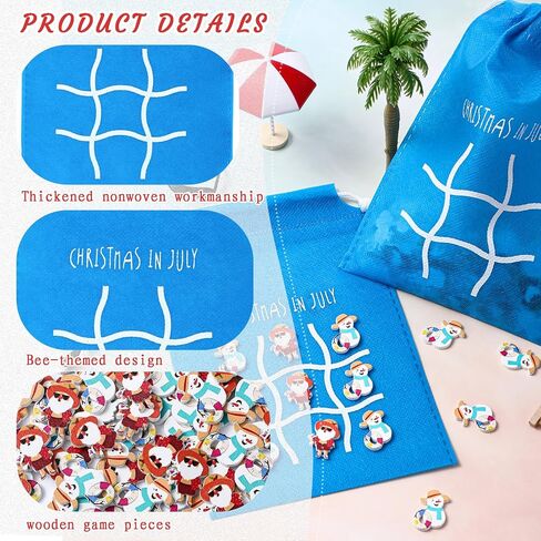 Sotiff 24 Sets Smore Tic Tac Toe Games with Drawstring Bags Marshmallow Party Favors for Summer VBS Goodie Bags Stuffers Classroom Exchange Gifts Carnival Prizes Birthday Favors in Saudi Arabia
