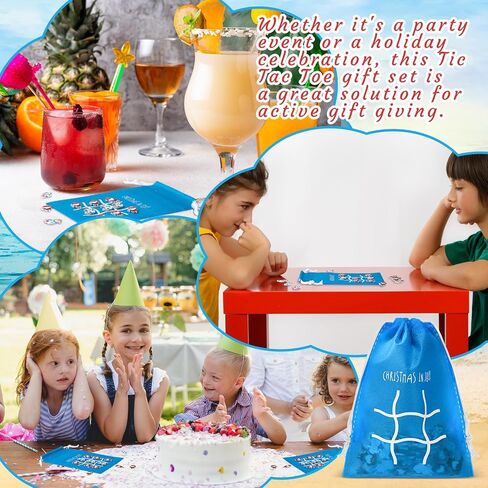 Sotiff 24 Sets Smore Tic Tac Toe Games with Drawstring Bags Marshmallow Party Favors for Summer VBS Goodie Bags Stuffers Classroom Exchange Gifts Carnival Prizes Birthday Favors in Saudi Arabia
