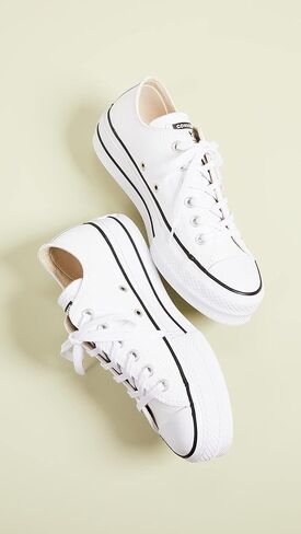 Converse Women's Chuck Taylor All Star Lift Clean Sneaker, White/Black/White, 10.5 M US in Saudi Arabia