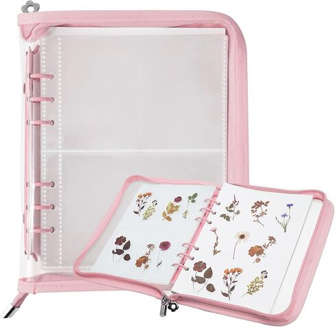 Vienrose Sticker Storage Organizer, Sticker Collecting, Zipper Binder Album Reusable Stickers Collecting Book with 40 Sheets Release Paper and 20 Sheets Pockets Pages for Adults Kids Green in Saudi Arabia