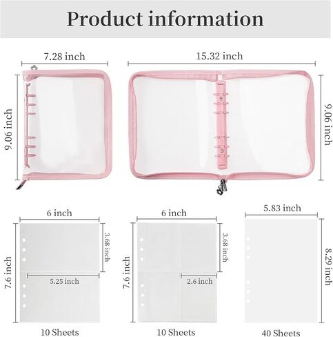 Vienrose Sticker Storage Organizer, Sticker Collecting, Zipper Binder Album Reusable Stickers Collecting Book with 40 Sheets Release Paper and 20 Sheets Pockets Pages for Adults Kids Green in Saudi Arabia