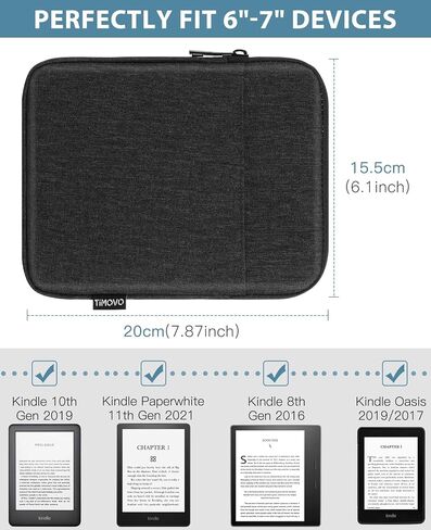 TiMOVO 6-7 Inch Sleeve Case for All-New Kindle Paperwhite and Kindle Colorsoft Signature Edition, Kindle E-Reader/Kindle Oasis Protective Sleeve Cover Pouch Bag Carrying Case, Gray Forest in Kuwait