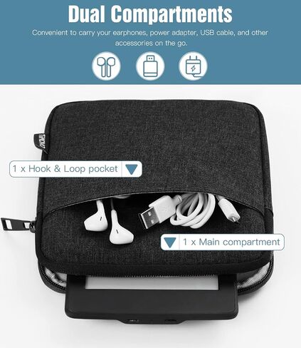 TiMOVO 6-7 Inch Sleeve Case for All-New Kindle Paperwhite and Kindle Colorsoft Signature Edition, Kindle E-Reader/Kindle Oasis Protective Sleeve Cover Pouch Bag Carrying Case, Gray Forest in Kuwait