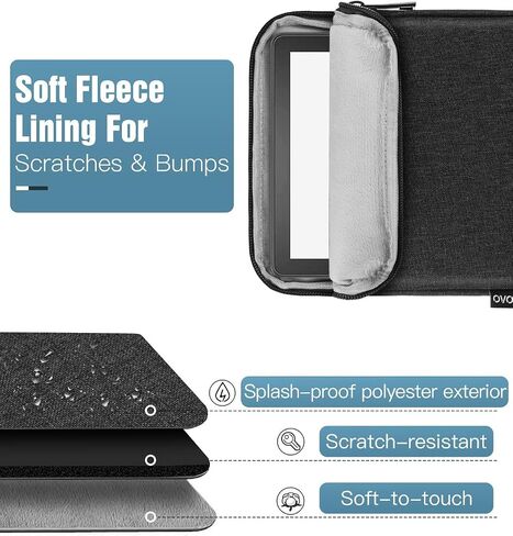 TiMOVO 6-7 Inch Sleeve Case for All-New Kindle Paperwhite and Kindle Colorsoft Signature Edition, Kindle E-Reader/Kindle Oasis Protective Sleeve Cover Pouch Bag Carrying Case, Gray Forest in Kuwait