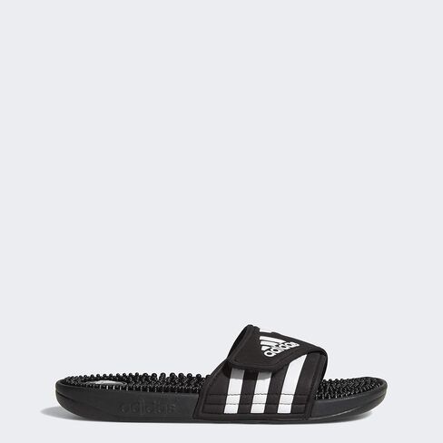 adidas Women's Adissage Slides Sandal, Black/Black/Running White, 8 in Saudi Arabia